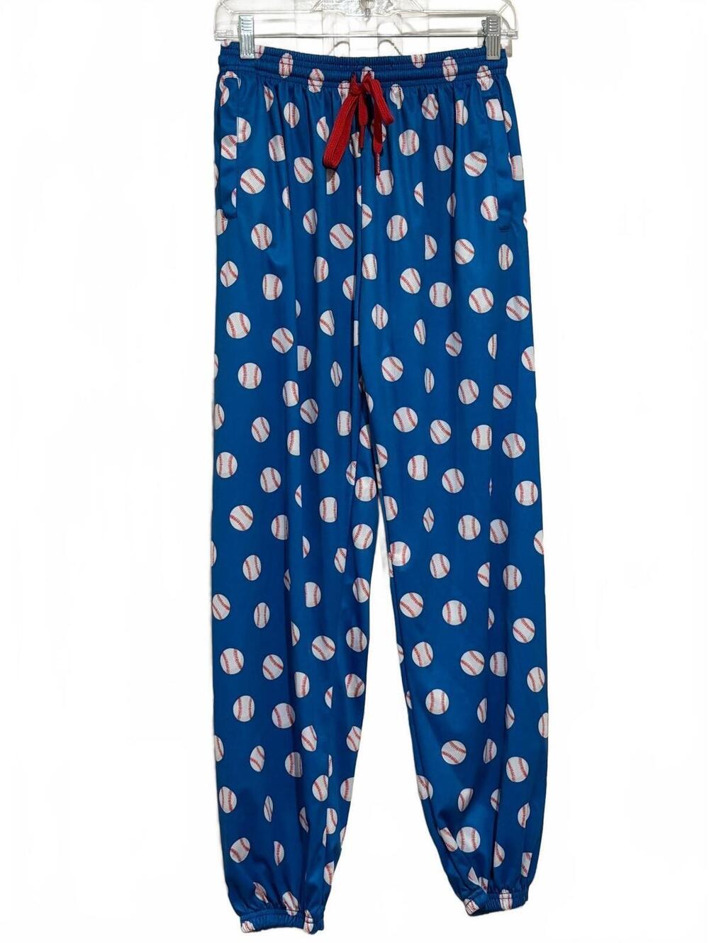 ChalkTalkSPORTS Boy’s Blue Baseball Print Jogger Pants Size L